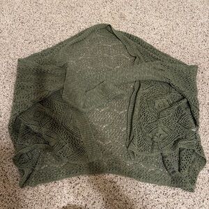 Forest Green Women's Open Knit Cardigan